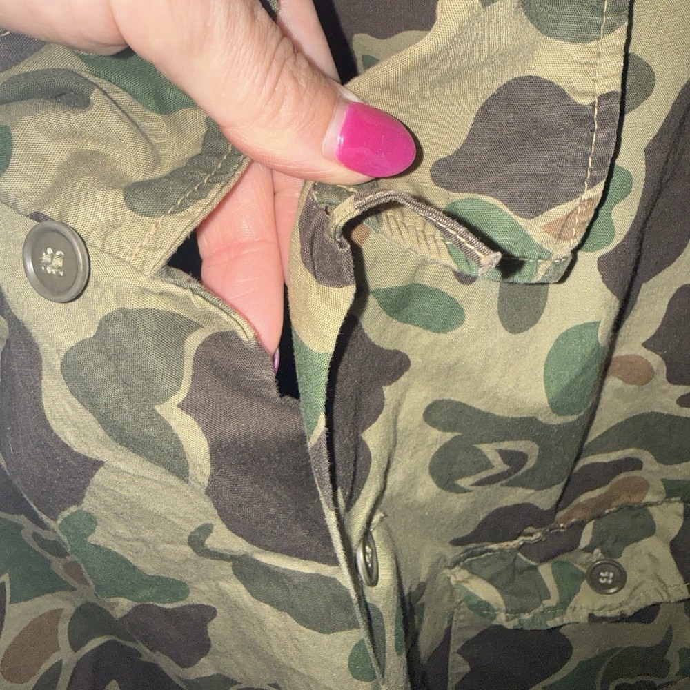 Vintage  Black Sheep Brand Duck Camo Hunting Shirt Men Large Hunting Outdoors - Picture 3 of 5
